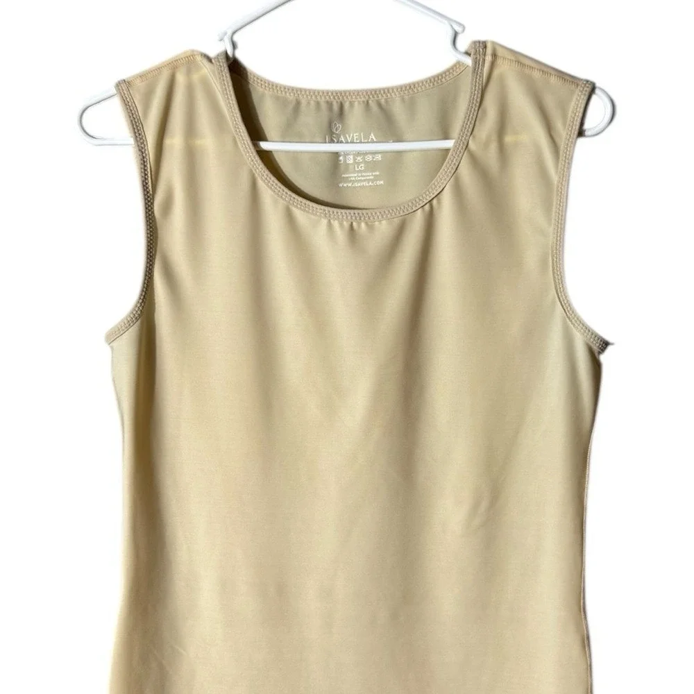 Isavela‎ Compression Vest Tank Large Pull Over No Zipper Post Surgery